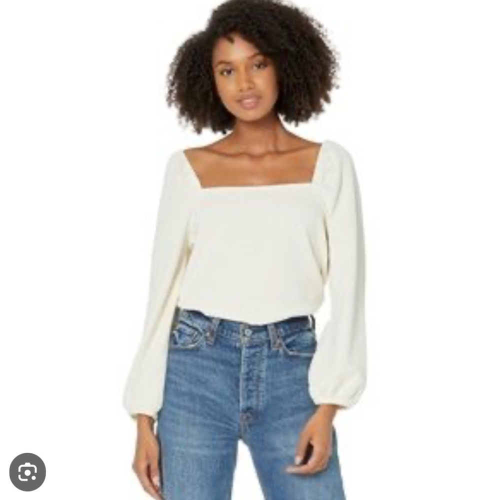 Madewell Crepe Square Neck Balloon Sleeves M 2 patterns
